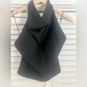 Abercrombie & Fitch Black Silk Halter top